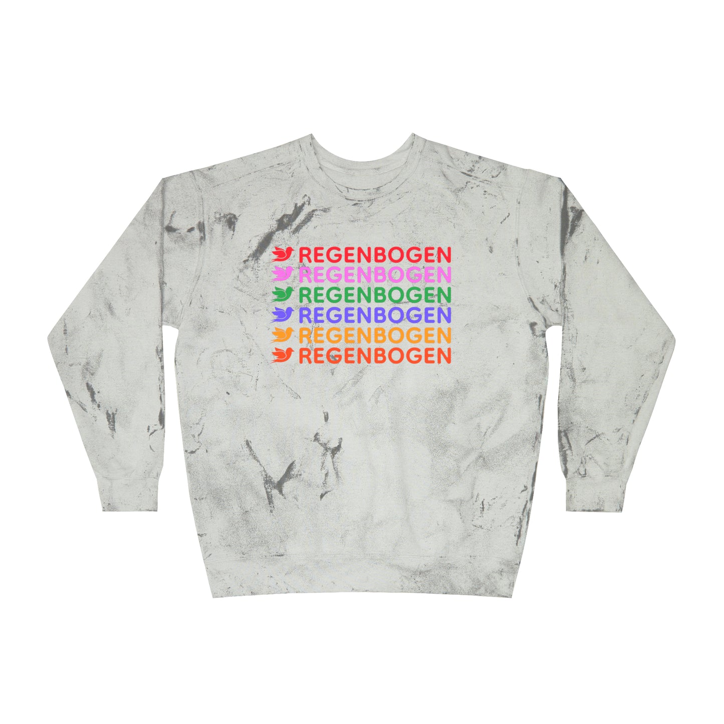 Regenbogen Stacked Rainbow  Color Blast Crewneck Sweatshirt (4 colors)