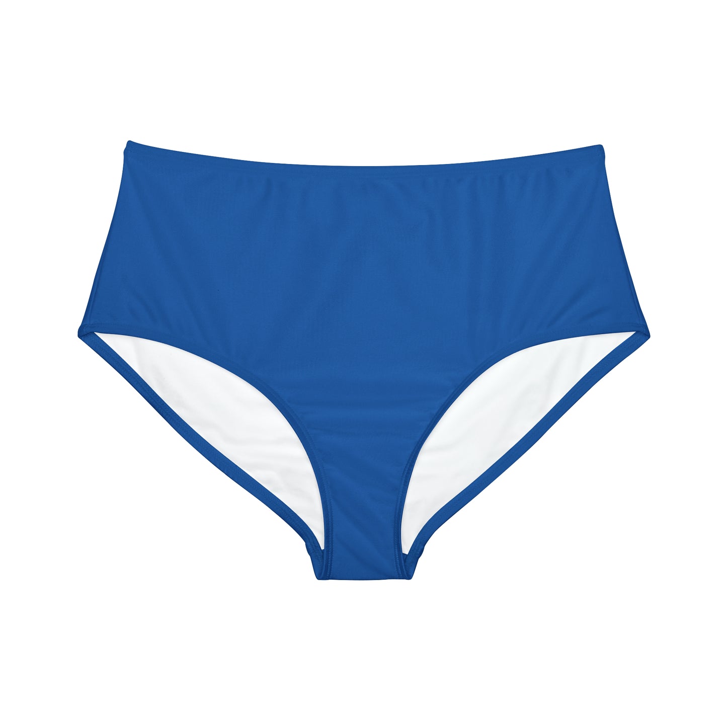 Alpen Tag Solid Blue Mid-Rise Mid-Coverage Bikini Bottom
