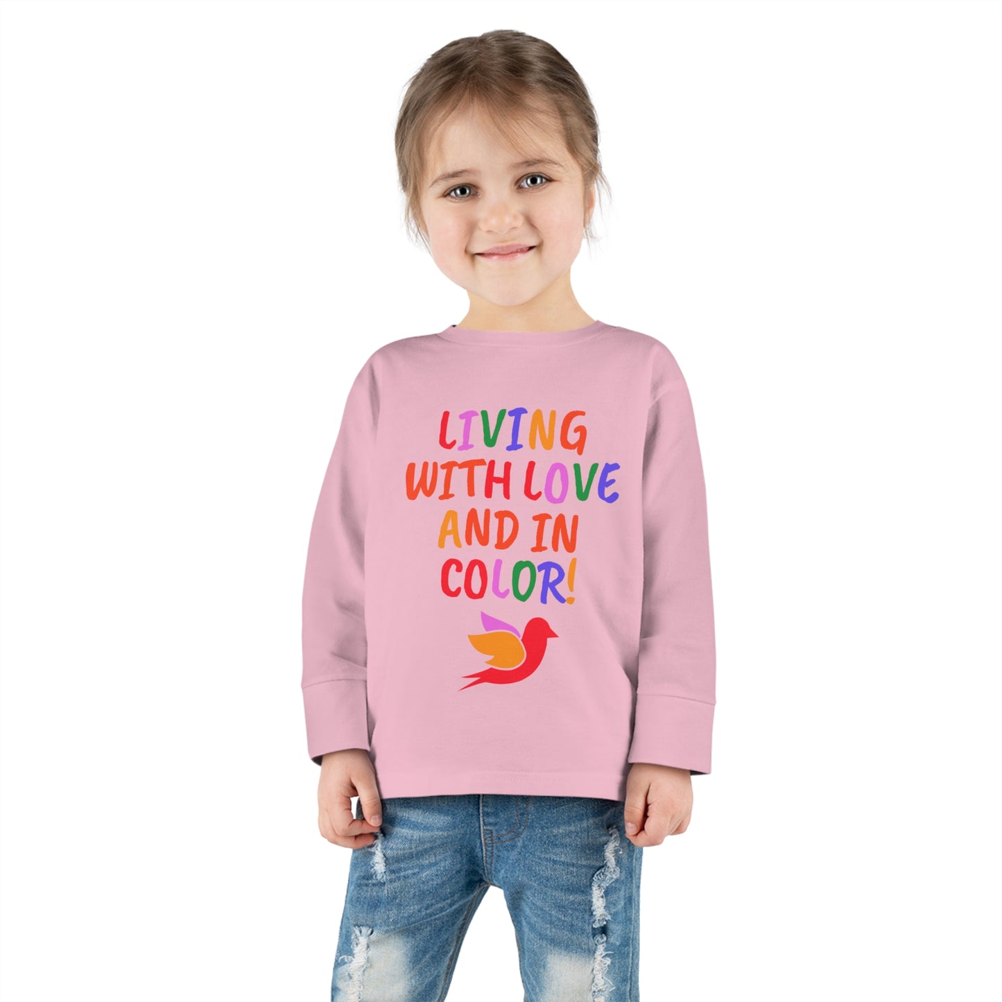 Love & Color Toddler Long Sleeve Tee (3 colors)