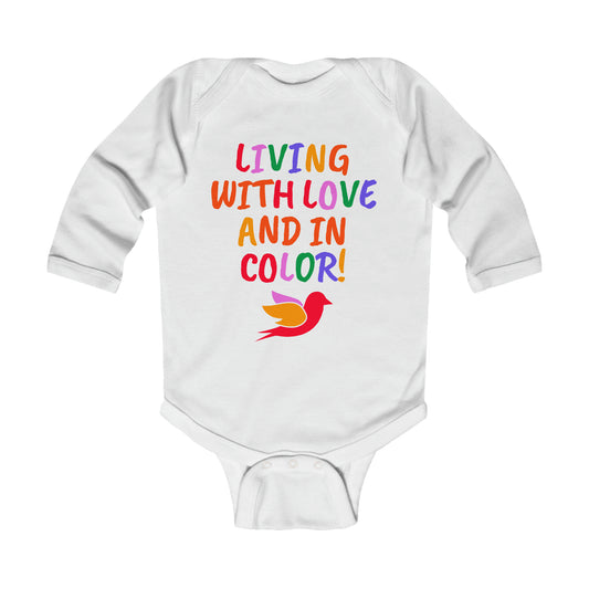 Love & Color Infant Long Sleeve Bodysuit (3 colors)