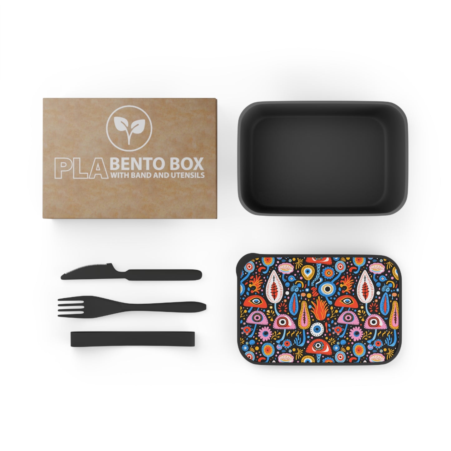 Sammlerin PLA Bento Box with Band and Utensils