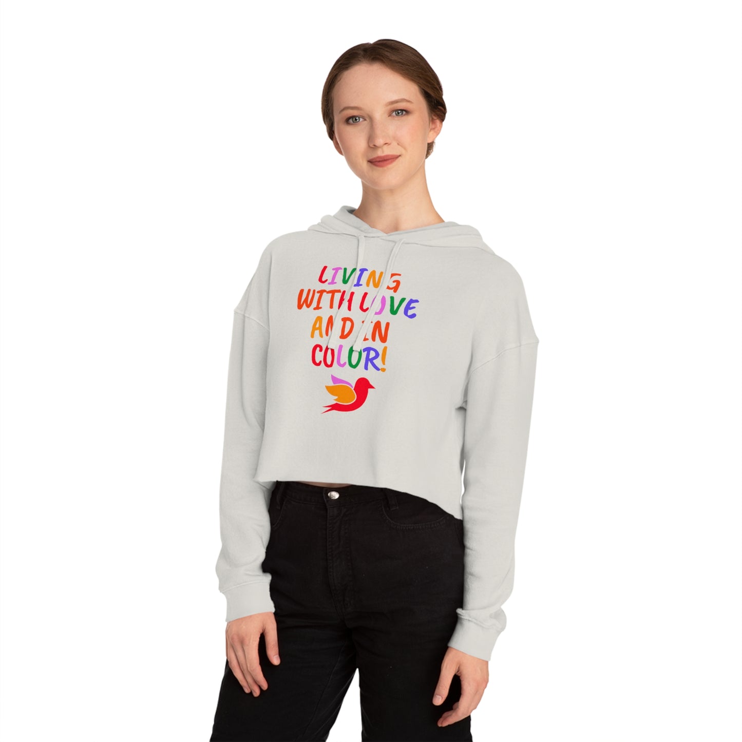 Love & Color Women’s Cropped Hooded Sweatshirt (3 colors)