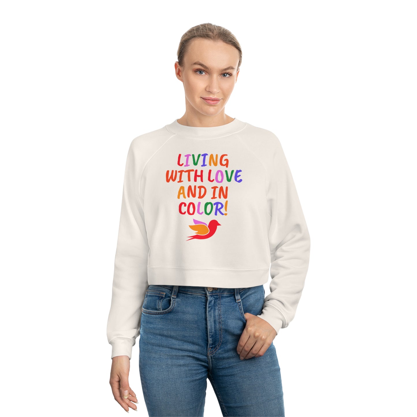 Love & Color Women's Cropped Fleece Pullover