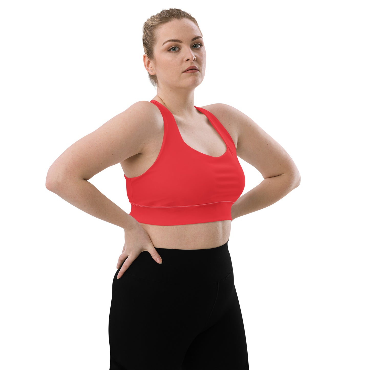 Nord Solid Red Longline Sports Bra