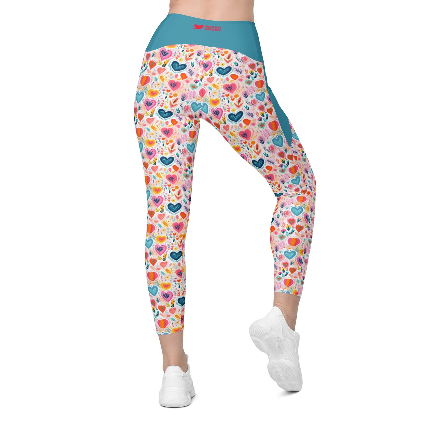 Schnucki Crossover Waist 7/8 Recycled Yoga Leggings / Yoga Pants with Pockets