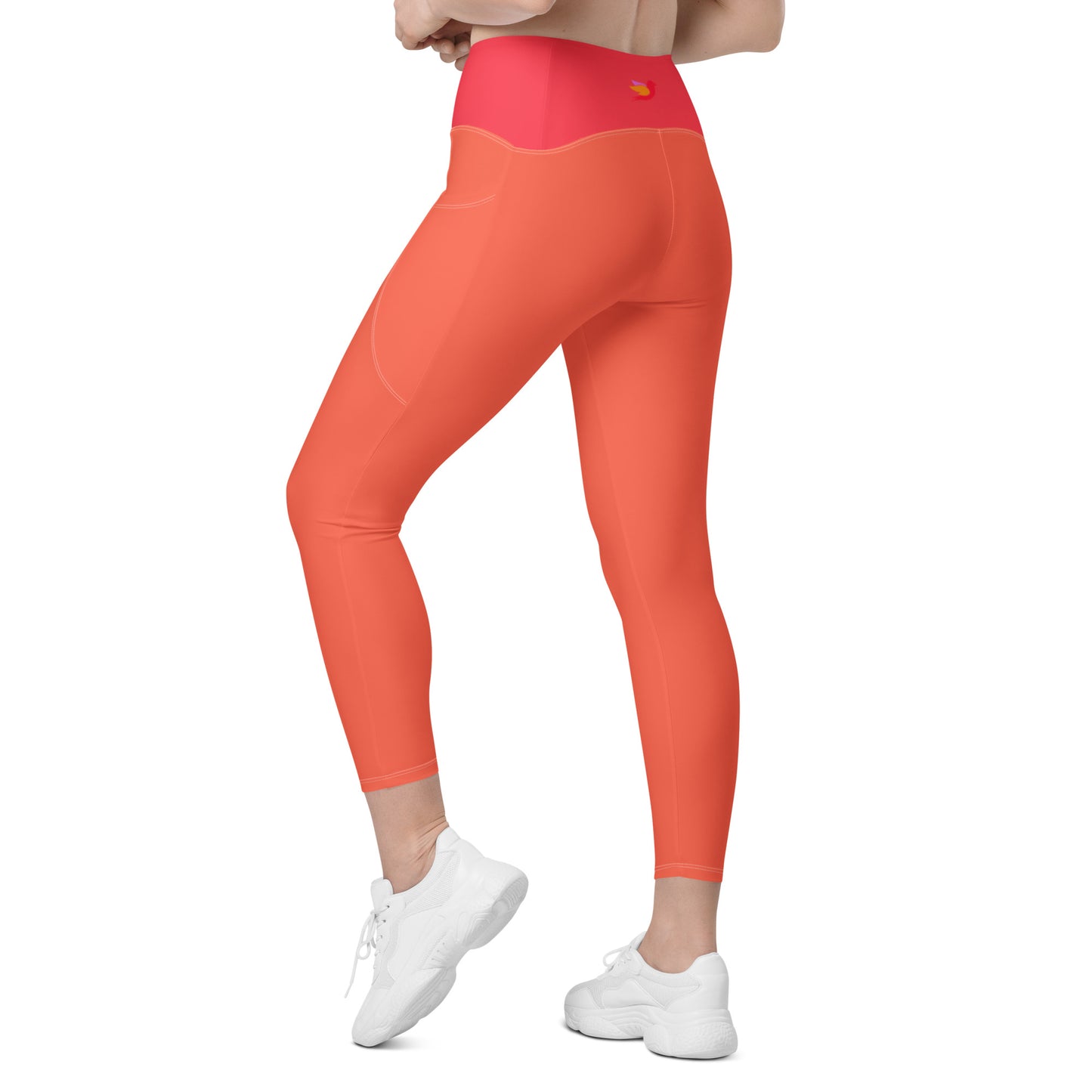 Cotswolds Colorblock Crossover Waist 7/8 Recycled Yoga Leggings / Yoga Pants with Pockets