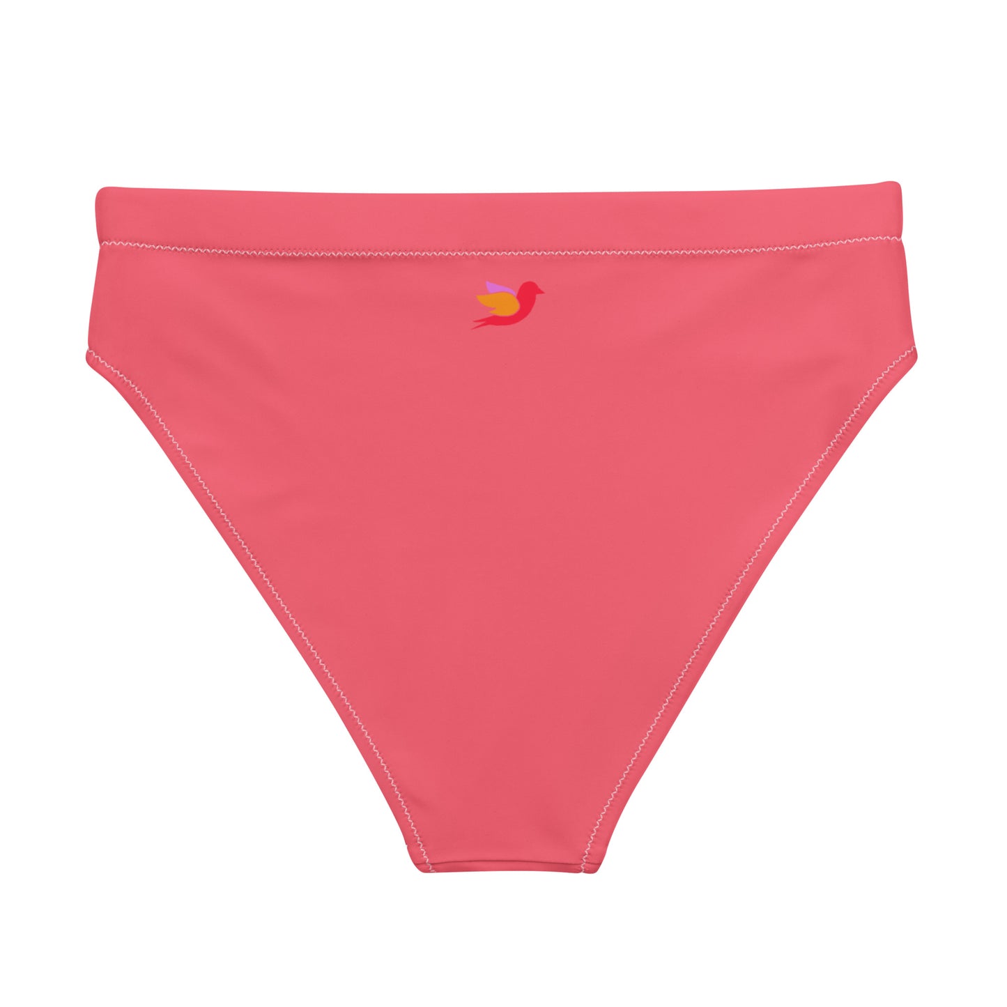 Cueva Solid Pink Recycled Mid-Rise Cheeky Bikini Bottom