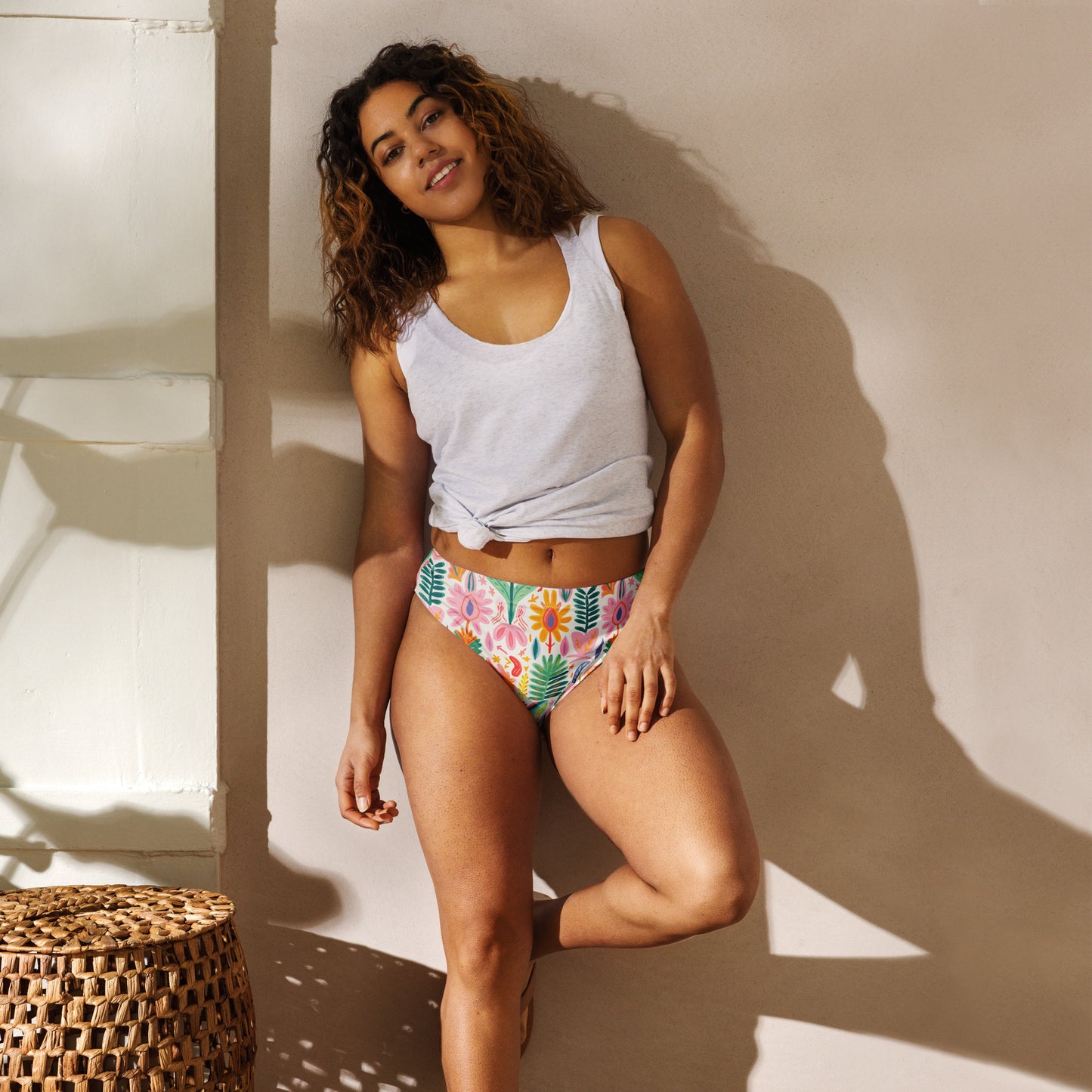 Marbella Recycled Mid-Rise Cheeky Bikini Bottom