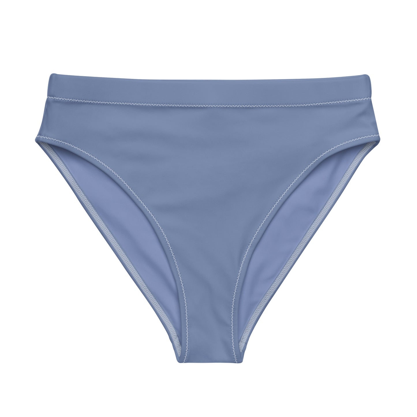 Garten Solid Blue Recycled Mid-Rise Cheeky Bikini Bottom