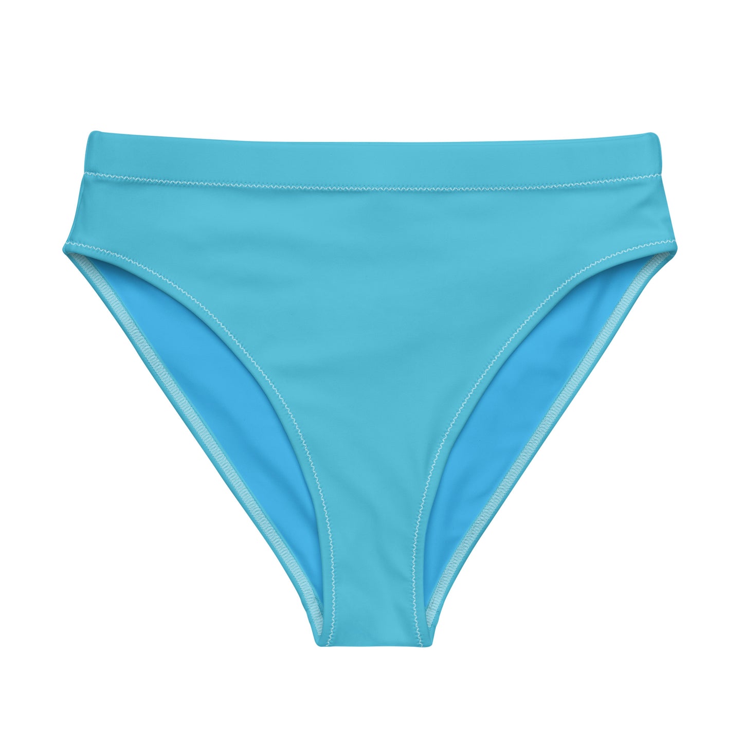 Malocchio Solid Blue Recycled Mid-Rise Cheeky Bikini Bottom