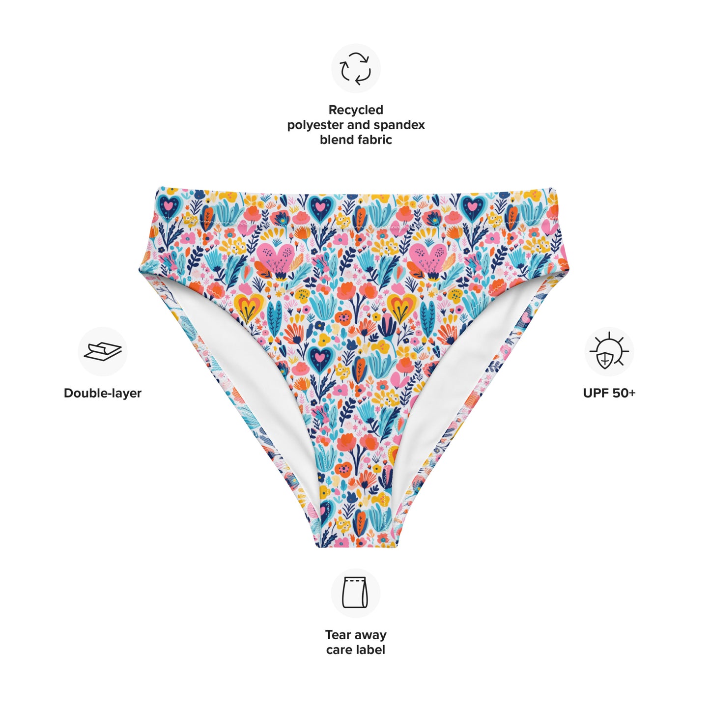 Fiori Recycled Mid-Rise Cheeky Bikini Bottom