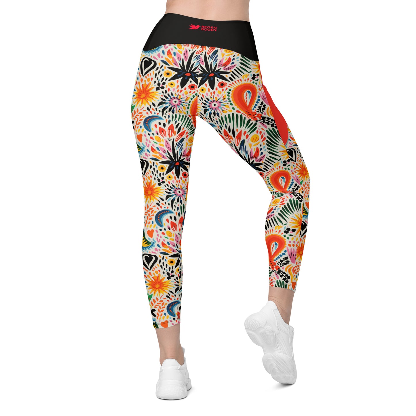Edelweiss High Waist 7/8 Recycled Yoga Leggings / Yoga Pants with Pockets