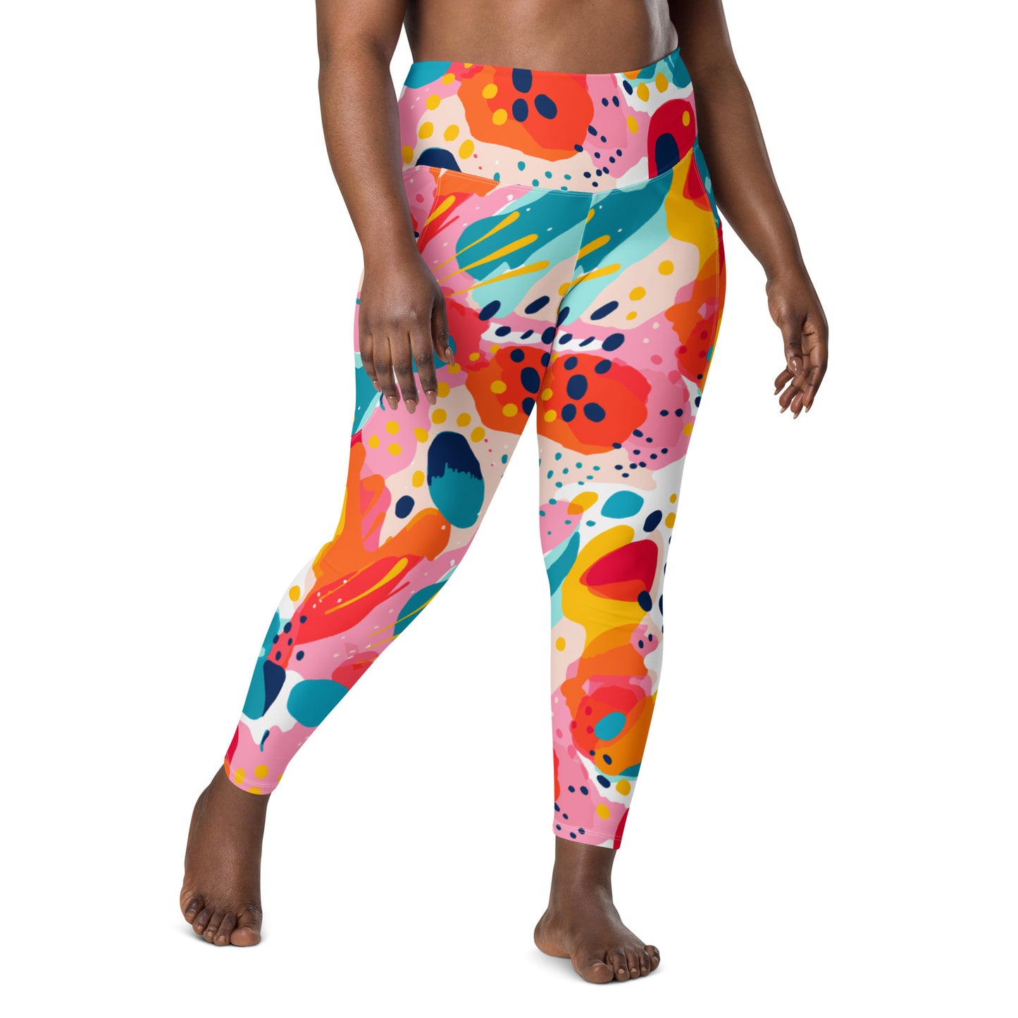 Milano All Over High Waist 7/8 Recycled Yoga Leggings / Yoga Pants with Pockets