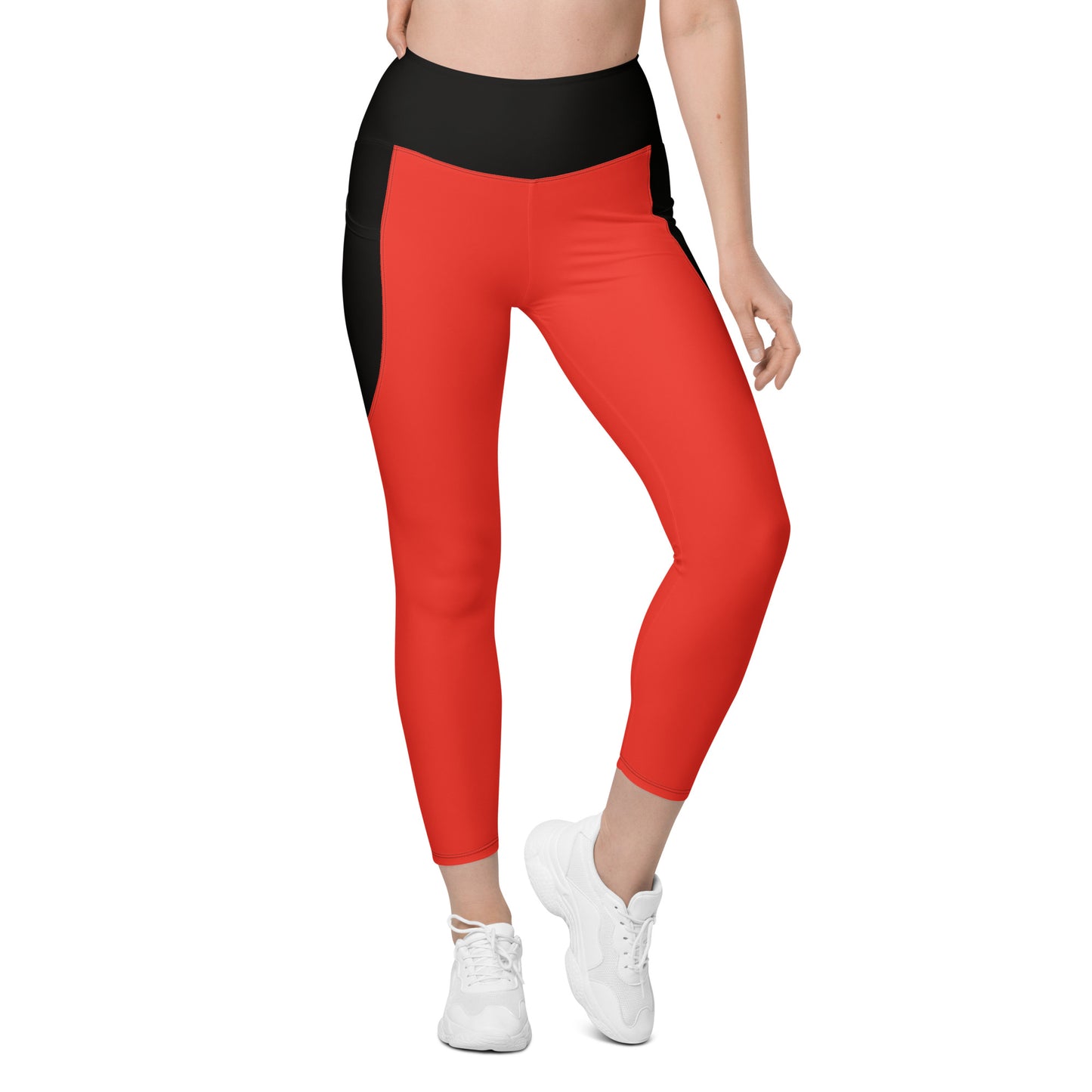 Edelweiss Colorblock High Waist 7/8 Recycled Yoga Leggings / Yoga Pants with Pockets