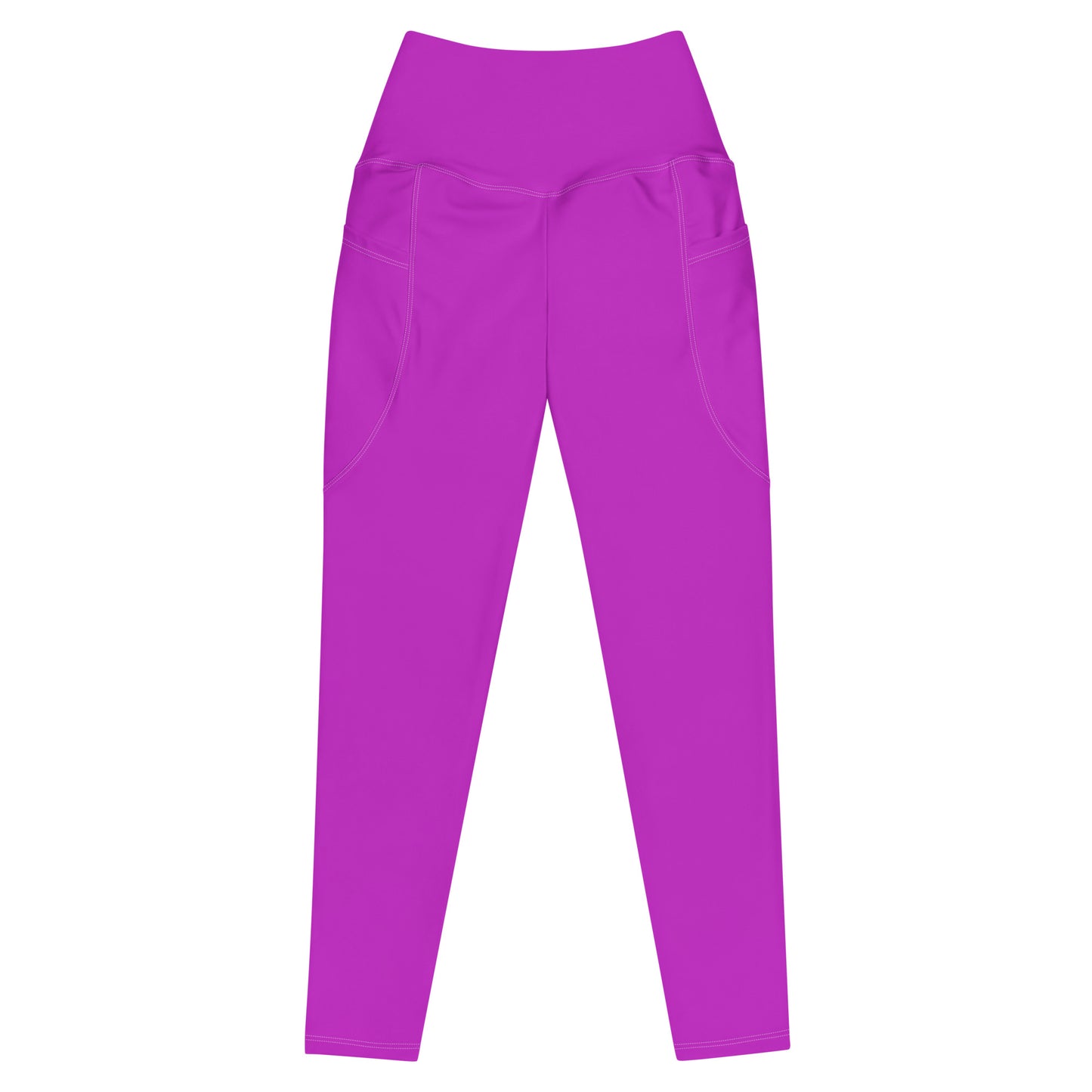 Alpenrose Solid Color High Waist 7/8 Recycled Yoga Leggings / Yoga Pants with Pockets