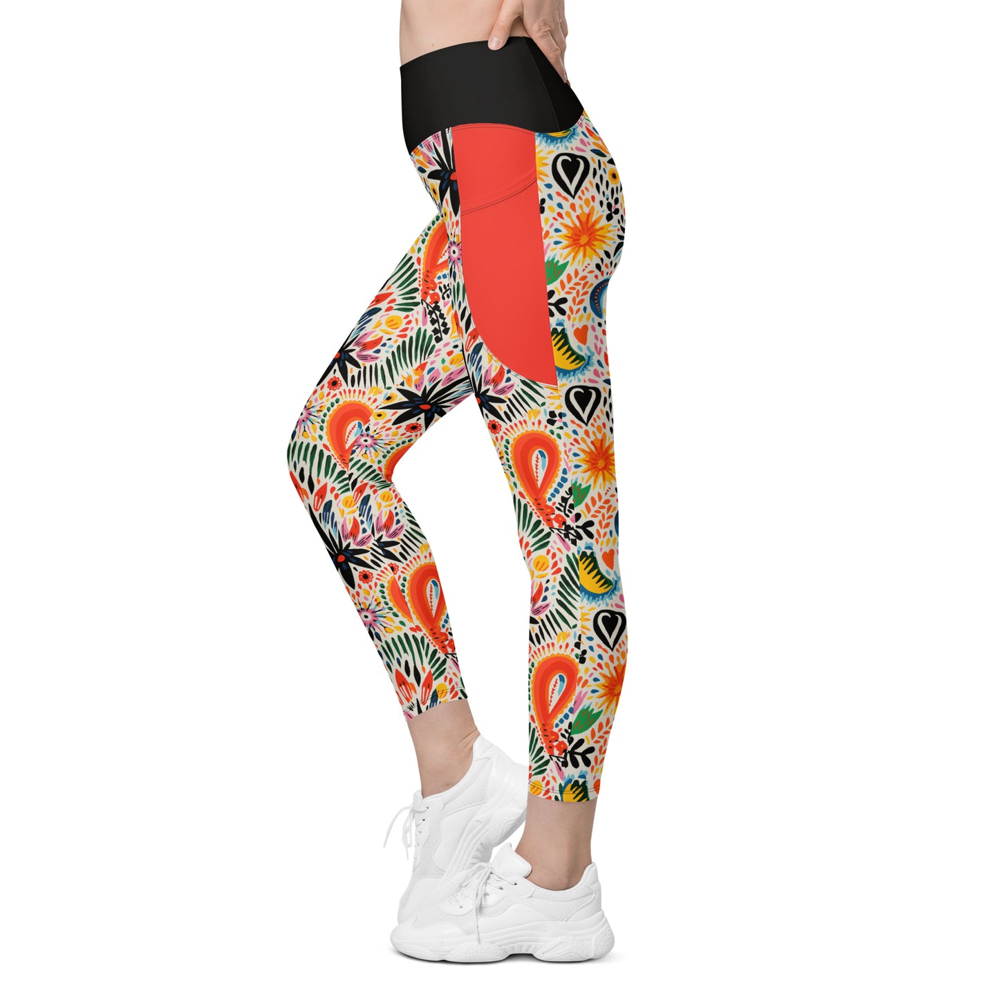 Edelweiss High Waist 7/8 Recycled Yoga Leggings / Yoga Pants with Pockets