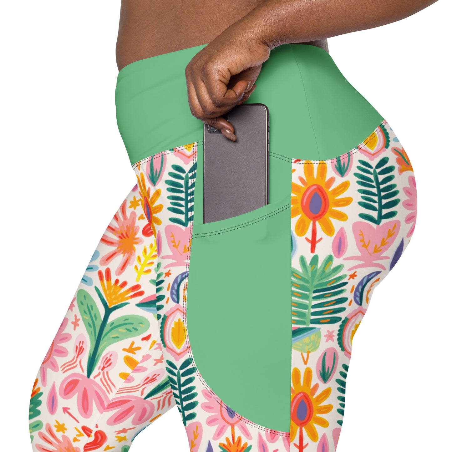 Marbella High Waist 7/8 Recycled Yoga Leggings / Yoga Pants with Pockets