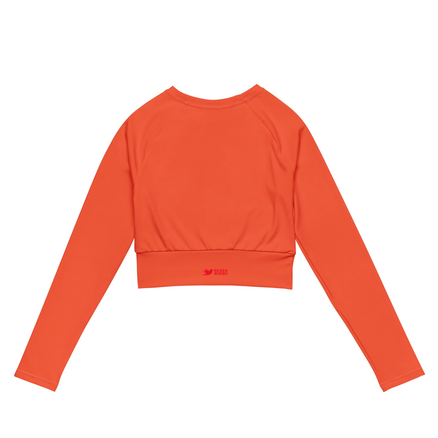 Cotswolds Solid Recycled Long Sleeve Athletic, Yoga, & Swim Crop Top