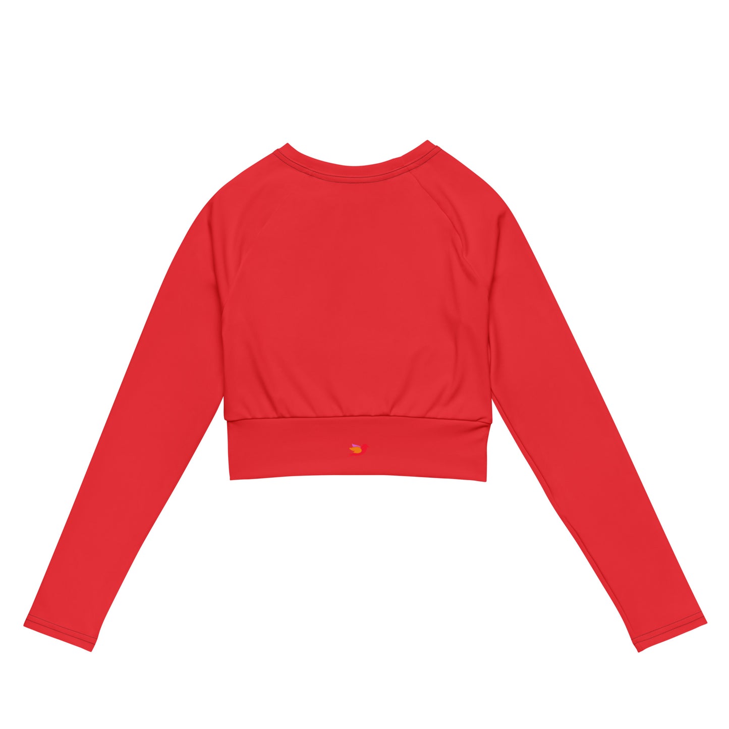 Nord Solid Color Recycled Long Sleeve Athletic, Yoga, & Swim Crop Top