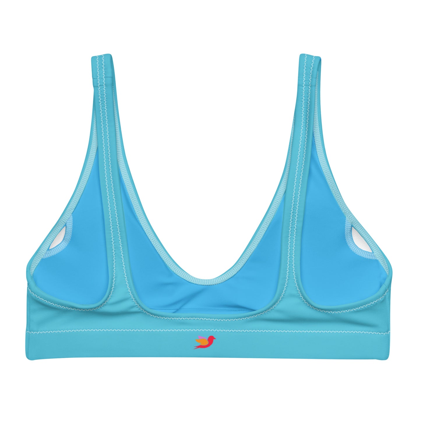 Fiori Solid Color Recycled Scoop Bikini Top