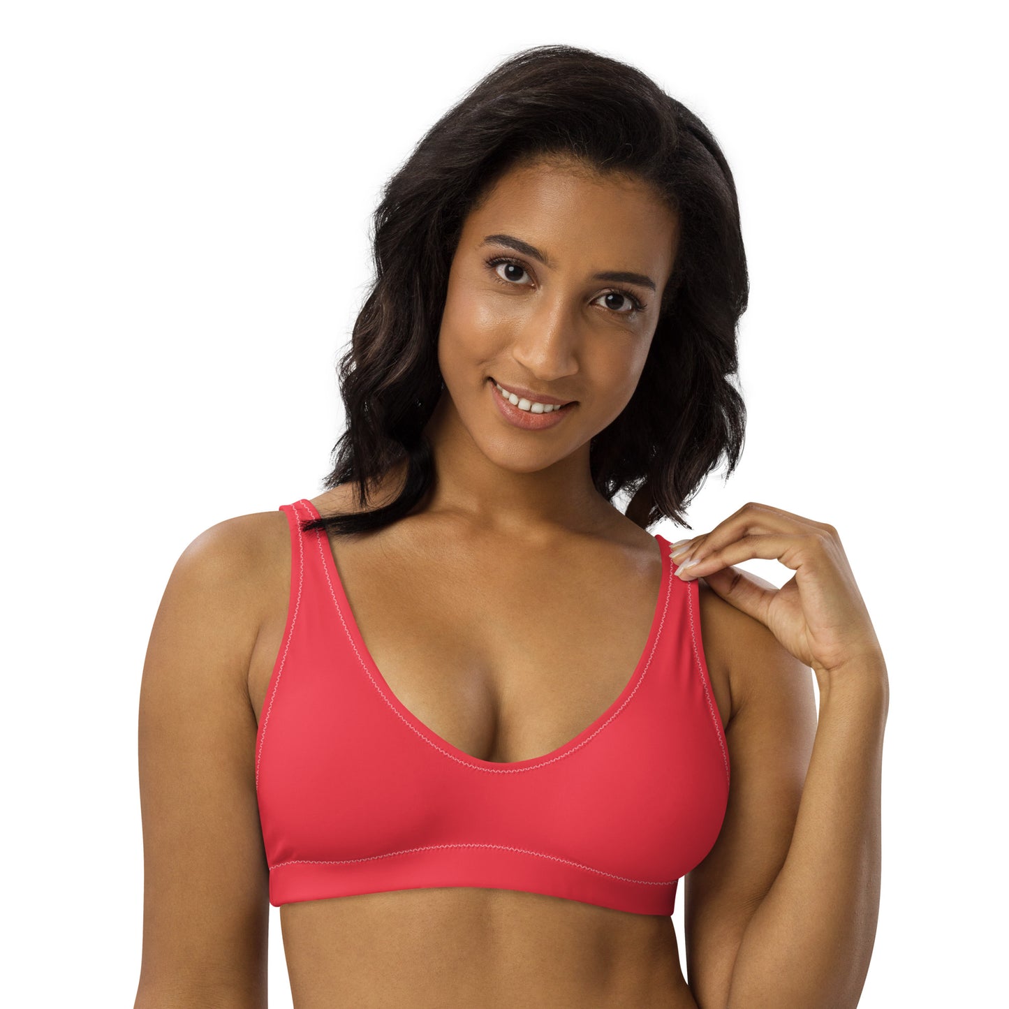 Cotswolds Solid Color Recycled Scoop Bikini Top