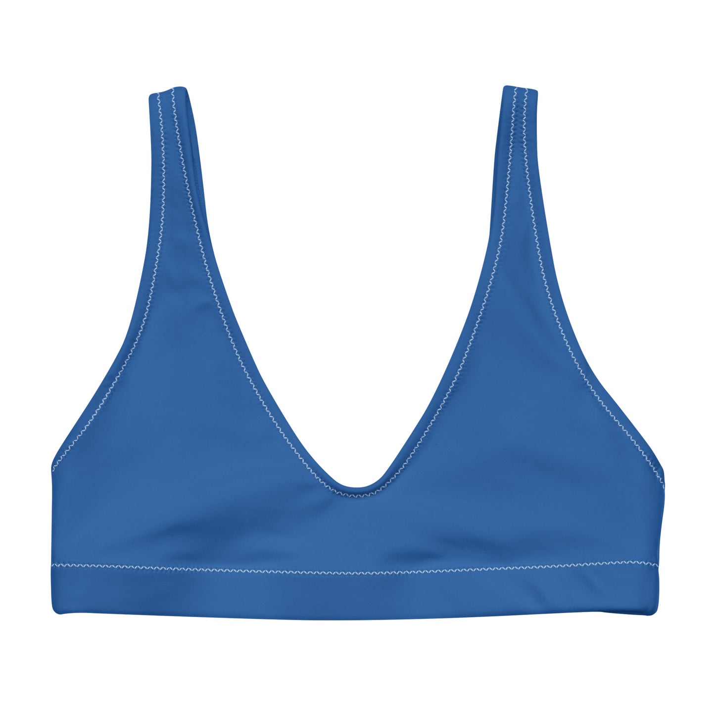 Alpen Tag Solid Blue Recycled Scoop Bikini Top