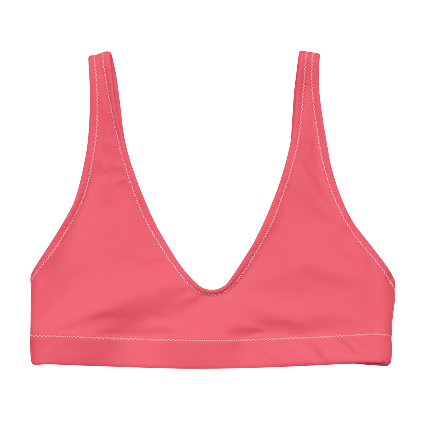 Cueva Solid Pink Recycled Scoop Bikini Top