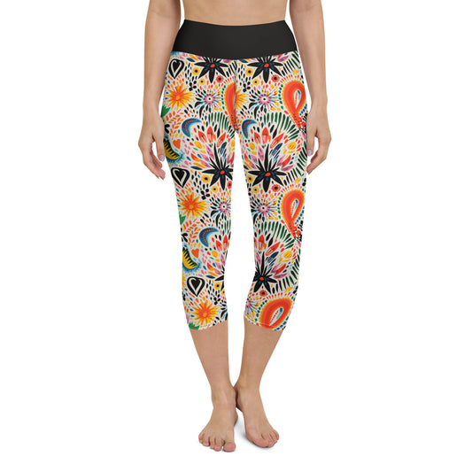 Edelweiss Capri High Waist Yoga Leggings / Pants with Inside Pocket