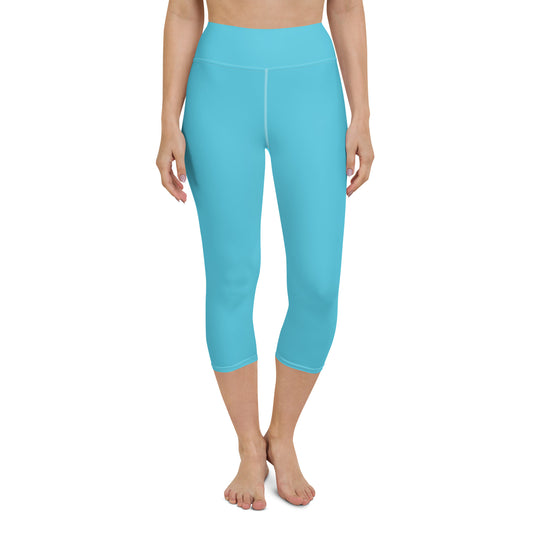Fiori Solid Color Capri High Waist Yoga Leggings / Pants with Inside Pocket