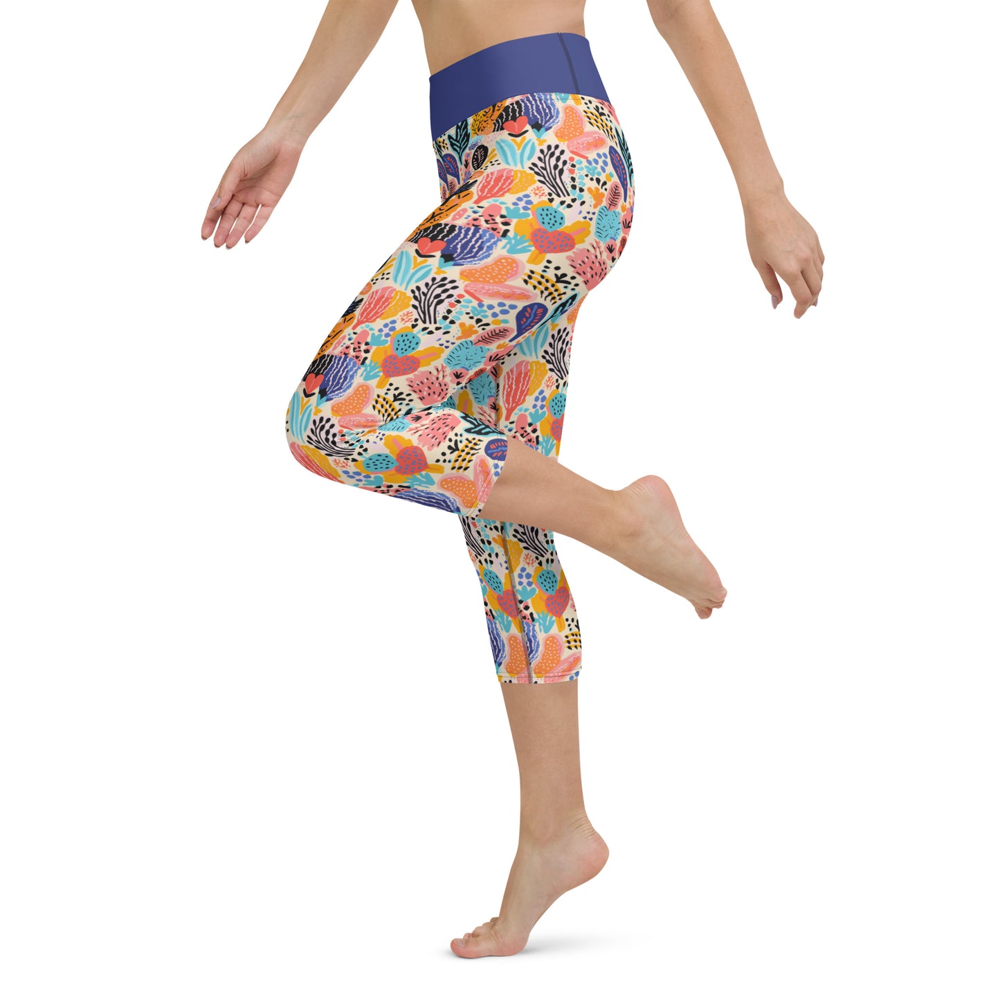 Monopoli Capri High Waist Yoga Leggings / Pants with Inside Pocket