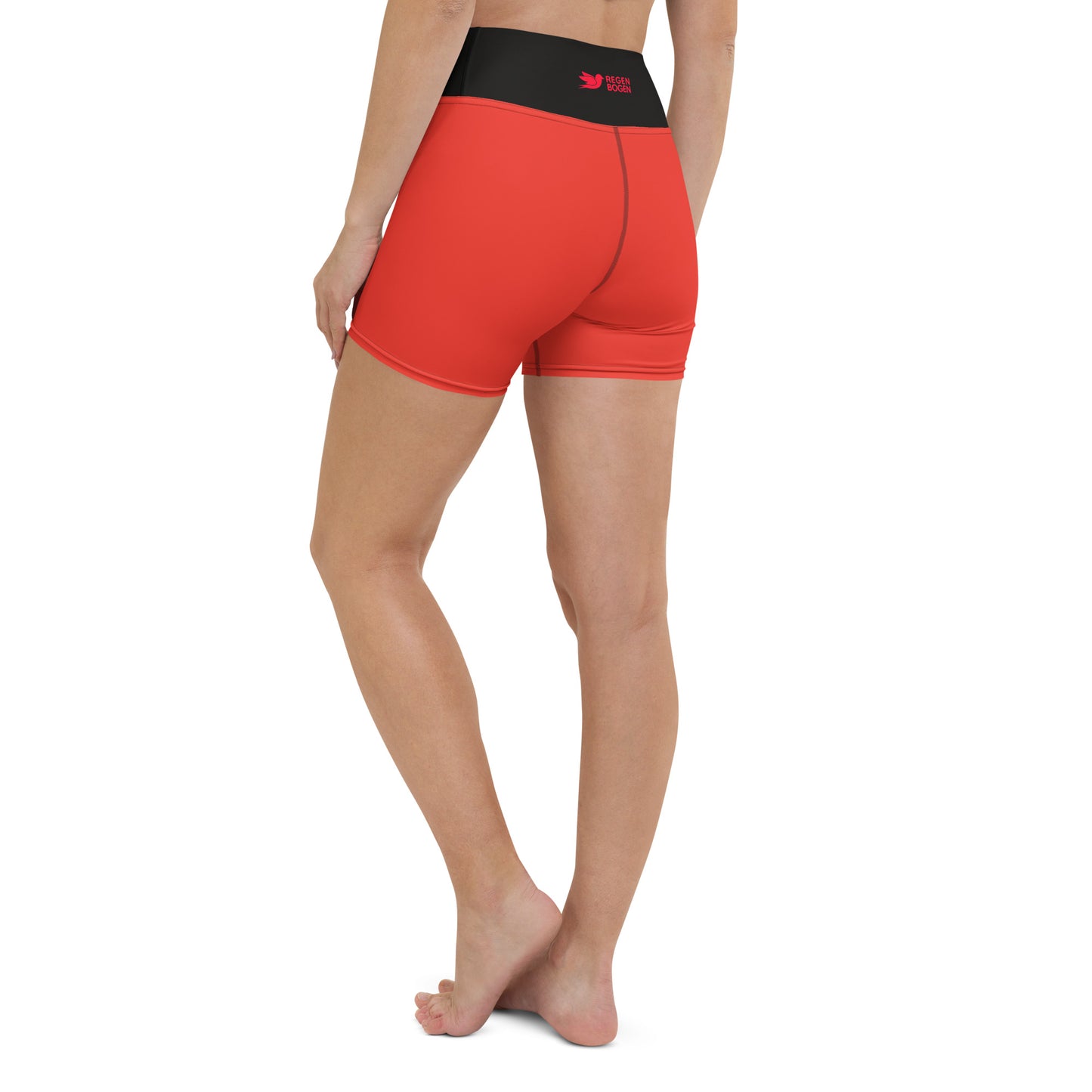 Edelweiss Colorblock High Waist Yoga Shorts / Bike Shorts with Inside Pocket