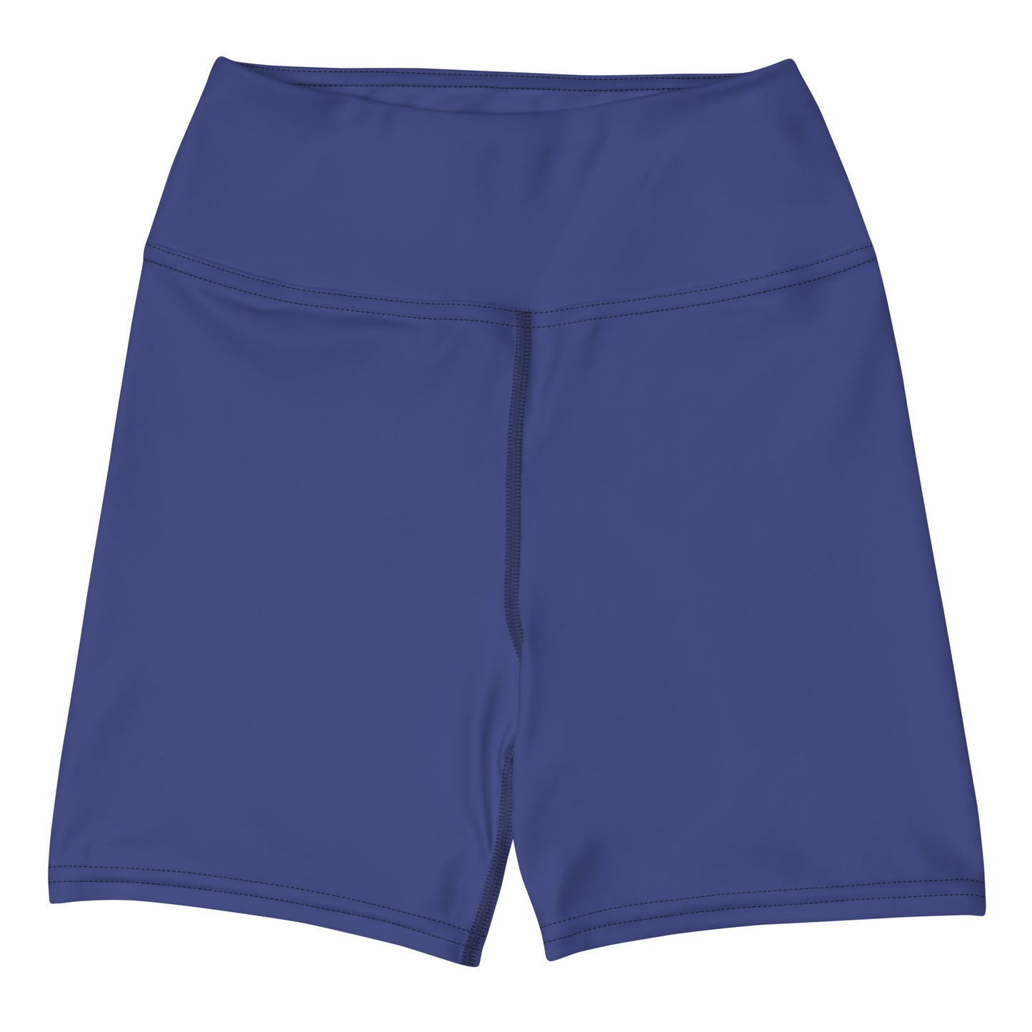 Monopoli Solid Blue High Waist Yoga Shorts / Bike Shorts with Inside Pocket