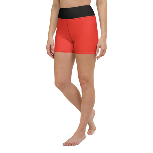 Edelweiss Colorblock High Waist Yoga Shorts / Bike Shorts with Inside Pocket